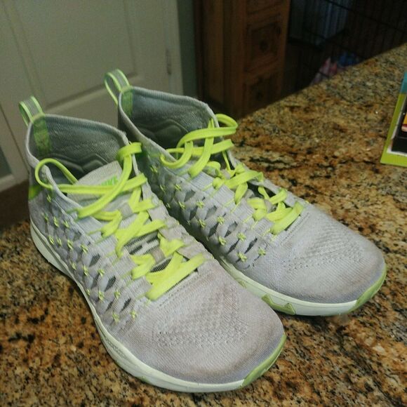 Nike Train Ultrafast Flyknit Cross Training Shoes Men\'s Sz 7.5 Grey 843694-006 main image 4